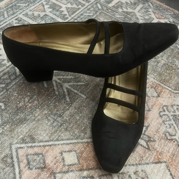 YSL authentic Vintage black suede slip on shoes - Picture 2 of 11